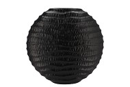 INGA JADA BLACK OVAL VASE WAVE 41X14X39CM NM