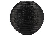 INGA JADA BLACK OVAL VASE WAVE 51X17X50CM NM