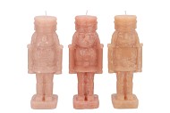 CANDLE FROSTY NUTCRACKER WARM SAND MIX 7X7X20CM