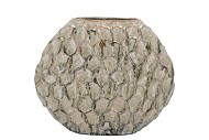 AGLIO JADA GREEN OVAL VASE ACTIVE GLAZE STRUCTURE 32X12X26CM