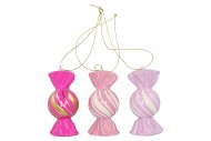 CANDY GOLD PINK/LILA MIX HANGER ROUND ASS 6X5X10CM NM