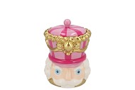 CANDY NUTCRACKER PINK/LILA JAR 12X12X15CM NM