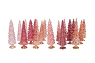 TWINKLE SWEETS PINK MIX GLASS TREE SHINY ASS 9X25CM NM