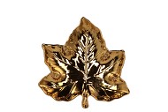 LEAF MAPLE PLATE GOLD 18X18X4CM NM