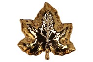 LEAF MAPLE PLATE GOLD 24X24X4CM NM