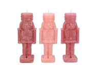 CANDLE FROSTY NUTCRACKER SWEETS PINK MIX 6X6X16CM