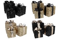 SPARKLE GIFTBOX BLACK LED S/3 15X18/20X23/25X28CM