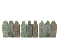 AMSTERDAM HOUSE GREEN MIX CANDLE 7X7X20CM