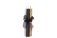 CANDLE FROSTY TAPER BLACK MIX 2X15CM