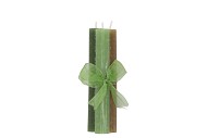 FROSTY GREEN MIX TAPER CANDLE 2X15CM