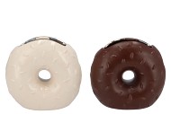 CANDY DONUT CHOCO/WHITE VASE ASS 16X8X15CM NM