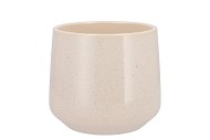 CERAMIC BEIGE STONE POT BERLIN 16X14,5CM