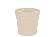 CERAMIC BEIGE STONE POT ORCHID EDGE 13CM
