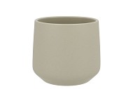 CERAMIC LIGHT KAKI POT BERLIN STRUCTURE 16X14,5CM NM