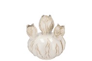 MARA WHITE VASE BOL TULIP 17X17X18CM NM