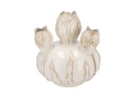 MARA WHITE VASE BOL TULIP 22X22X24CM NM