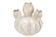 MARA WHITE VASE BOL TULIP 27X27X31CM NM