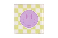 TILE SMILEY PURPLE/GREEN/WHITE 10X10X1CM NM