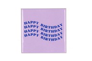 TILE BIRTHDAY PURPLE 10X10X1CM NM