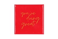 TILE YOU'RE DOING GREAT PINK 10X10X1CM NM