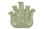AGLIO PISTACHE VASE OVAL 36X17X33CM NM