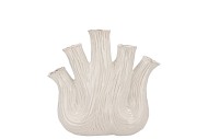 AGLIO WHITE VASE OVAL 20X9X19CM NM