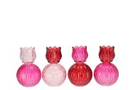 BICOLORE DUTCH PINK MIX TULIP T-LIGHT ASS 11X17CM