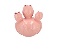 MARA PINK VASE BOL TULIP 22X22X24CM NM