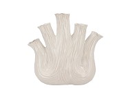 AGLIO WHITE VASE OVAL 25X11X24CM NM