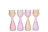 BICOLORE DREAMY PASTEL MIX TULIP VASE ASS 7X18CM