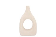 LISBOA WHITE VASE OVAL 21X8X34CM