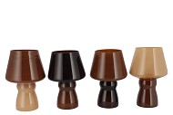 BICOLORE NATURAL BROWN MIX LED LAMP ASS 17X25CM