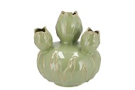 MARA PISTACHE VASE BOL TULIP 22X22X24CM NM