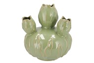 MARA PISTACHE VASE BOL TULIP 27X27X31CM NM