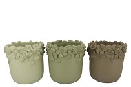 GIGI SUMMER GREEN MIX FLOWER POT ASS 31X31X30CM NM