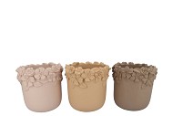 GIGI NATURAL BROWN MIX FLOWER POT ASS 27X27X25M NM
