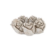 CONCRETE SAINT ANTIQUE ROSE WREATH POT 21X21X8CM