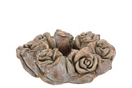CONCRETE SAINT GOLD ROSE WREATH POT 24X24X9CM