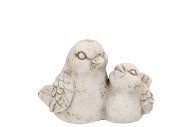 CONCRETE ANTIQUE BIRDS 16X10X12CM NM