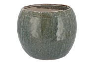 IRON STONE BLUE BALL POT 24X24X16CM NM