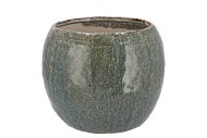 IRON STONE BLUE BALL POT 20X20X16CM NM