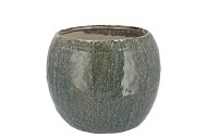 IRON STONE BLUE BALL POT 18X18X14CM NM