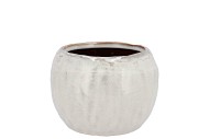 IRON STONE WHITE BALL POT 16X16X12CM NM