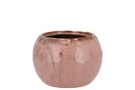 IRON STONE OLD PINK BALL POT 16X16X12CM NM