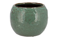 IRON STONE GREEN BALL POT 24X24X16CM NM