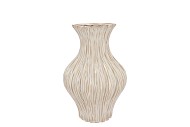 LIMA WHITE VASE NECK 21X21X31CM NM