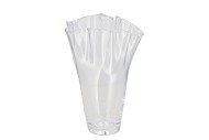 GLASS VASE SCISSORS CUT D24XH35CM