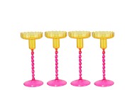 JULES DUTCH PINK CANDLE HOLDER ASS 9X17CM