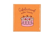 TILE GEFELICITEERD OUWE TAART ORANGE 10X10X1CM