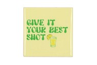 TILE GIVE IT YOUR BEST SHOT BEIGE 10X10X1CM NM